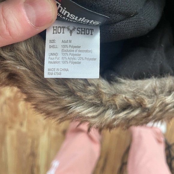 3M Thinsulate Pink and Brown Fur Kids Hat real tree camo - Picture 6 of 10